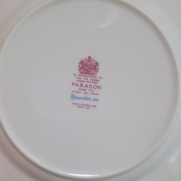 Paragon "Remember Me" Bread & Butter Plate - Picture 2 of 2